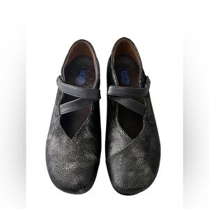 Wolky Passion Black Caviar Mary Jane Comfort Shoes Size 39